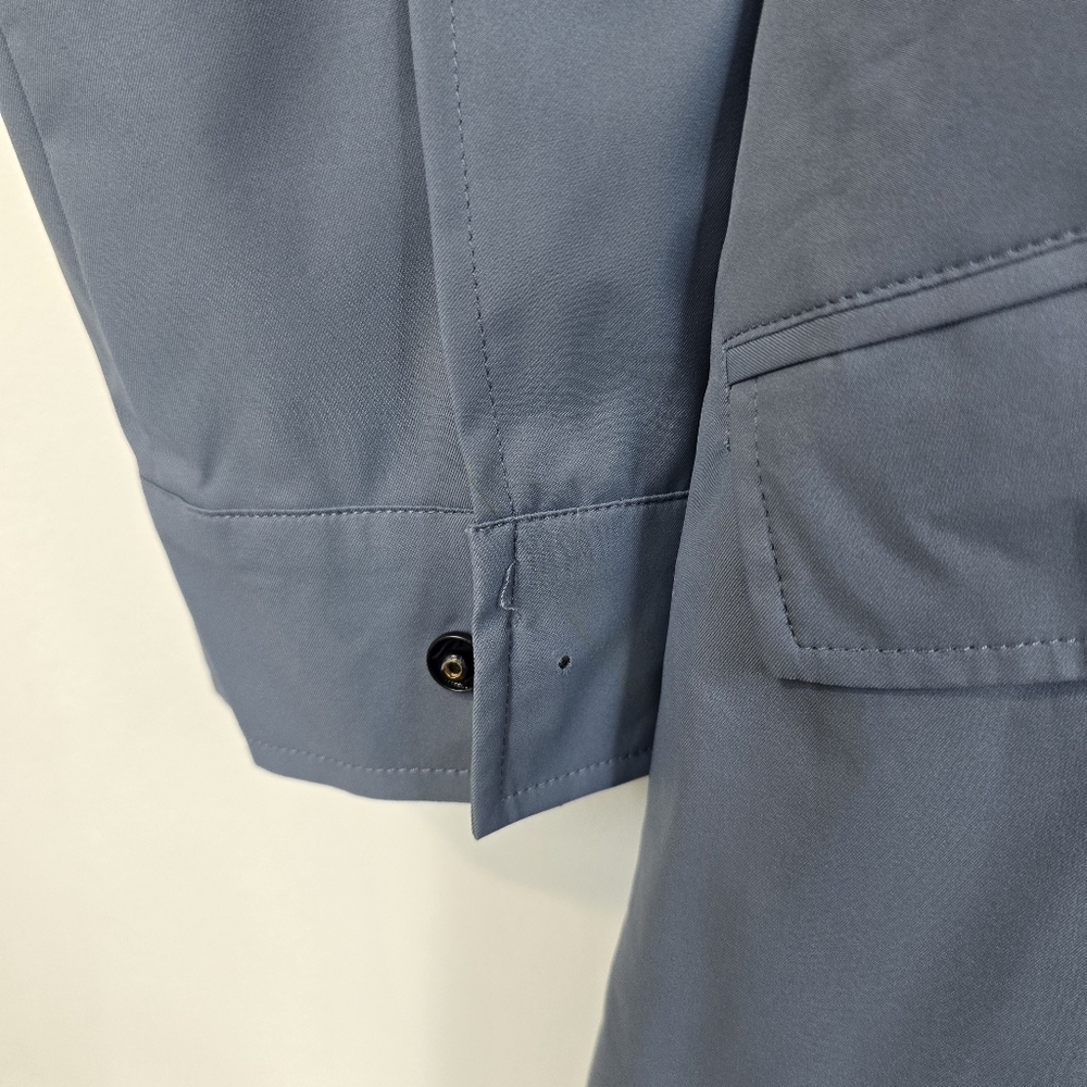 Vince Camuto Blue Hooded Rain Jacket Drawstring Waist Water Resistant XS - Picture 12 of 16